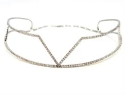 Collier Ras De Cou Graphique En Or Blanc Et Diamants