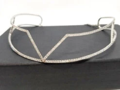 Collier Ras De Cou Graphique En Or Blanc Et Diamants -Castafiore Boutique collier ras de cou graphique en or blanc et diamants 928632