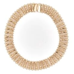 Collier Ras De Cou Imposant En Or Jaune