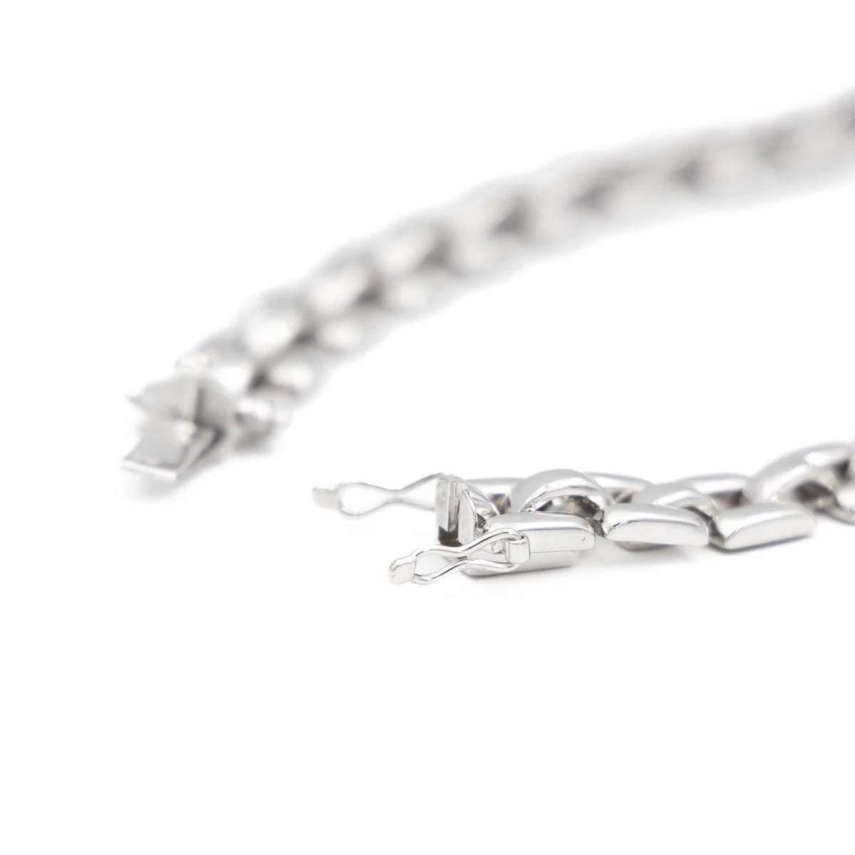 Collier Ras De Cou Maille Or Blanc Et Diamants 6 Collier Ras De Cou Maille Or Blanc Et Diamants – Image 6