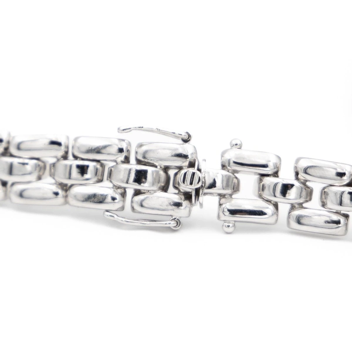 Collier Ras De Cou Maille Or Blanc Et Diamants 4 Collier Ras De Cou Maille Or Blanc Et Diamants – Image 4