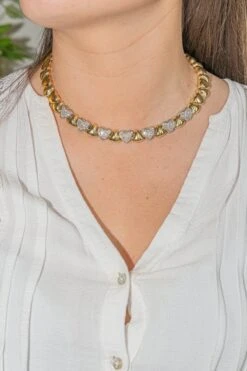 Collier Ras De Cou Or Jaune Diamant -Castafiore Boutique collier ras de cou or jaune diamant 782416