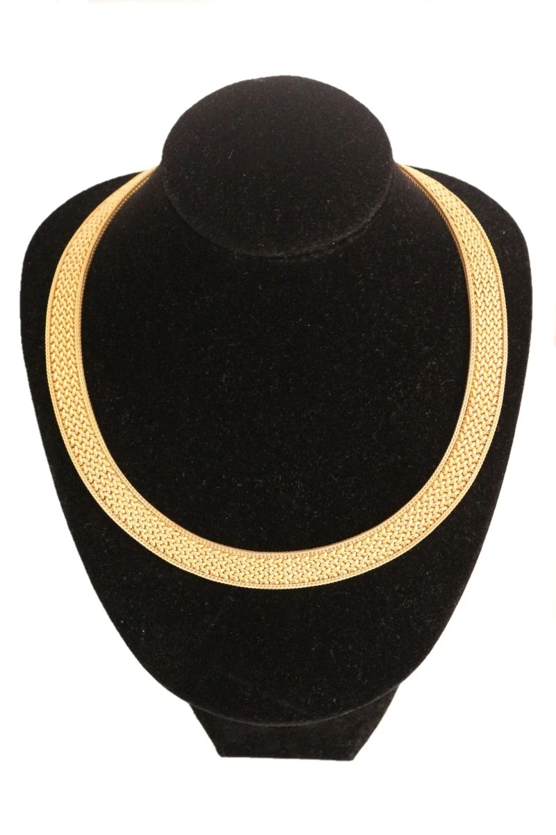 Collier Ras De Cou Or Jaune Maillepolonaise 3 Collier Ras De Cou Or Jaune Maillepolonaise – Image 3