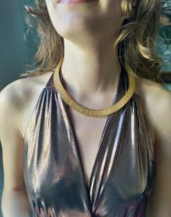 Collier Ras De Cou Or Jaune Maillepolonaise 14 Collier Ras De Cou Or Jaune Maillepolonaise -Castafiore Boutique collier ras de cou or jaune maille polonaise 818595