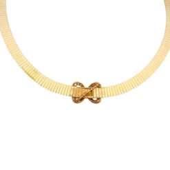 Collier Maille Oméga VAN CLEEF & ARPELS Papillon En Or Jaune Et Diamants -Castafiore Boutique collier ras de cou van cleef arpels en or jaune et diamant 284870