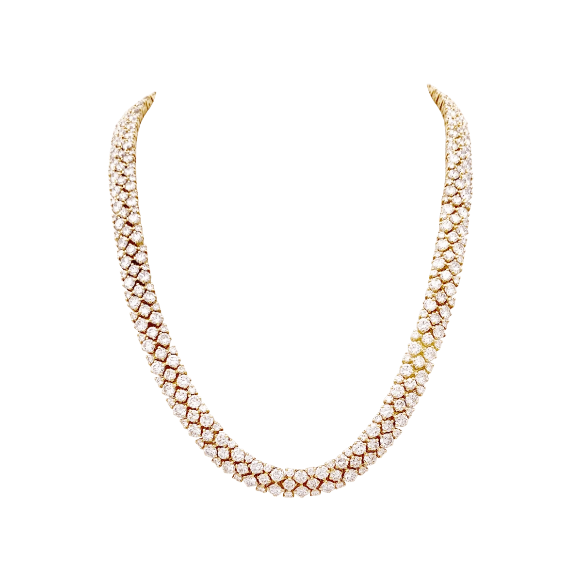 Miller Collier Rivière En Or Jaune Avec Diamants 1 Miller Collier Rivière En Or Jaune Avec Diamants