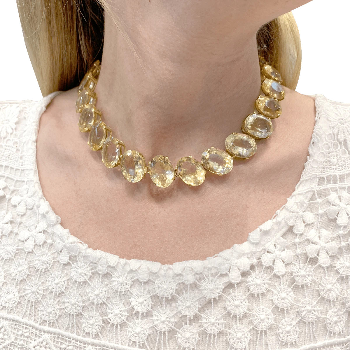 Miller Collier Rivière Or Jaune Et Citrines 2 Miller Collier Rivière Or Jaune Et Citrines – Image 2