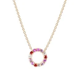 Collier Saphirs Multi Couleurs Or Rose 5 Collier Saphirs Multi Couleurs Or Rose -Castafiore Boutique collier saphirs multi couleurs or rose 158902
