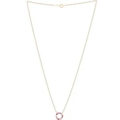 Collier Saphirs Multi Couleurs Or Rose