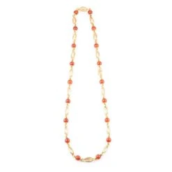 Collier Transformable ALDEBERT En Or Jaune Et Cornaline