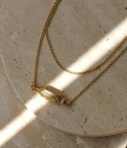 Collier Sautoir Ancien Fermoir Barillet Or Jaune