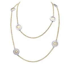 Miller Collier Sautoir BULAGRI "Tondo Sun" En Or Jaune Et Acier