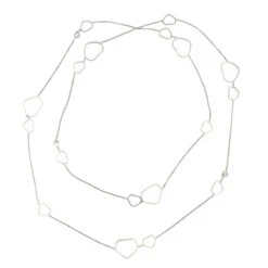 Collier Sautoir CHOPARD "Happy Heart" En Or Blanc Et Diamants -Castafiore Boutique collier sautoir chopard happy heart en or blanc et diamants 427112