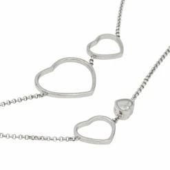 Collier Sautoir CHOPARD "Happy Heart" En Or Blanc Et Diamants -Castafiore Boutique collier sautoir chopard happy heart en or blanc et diamants 686472