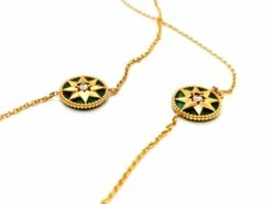 Collier Sautoir DIOR "Rose Des Vents" En Or Jaune Et Diamants -Castafiore Boutique collier sautoir dior rose des vents en or jaune et diamants 872962