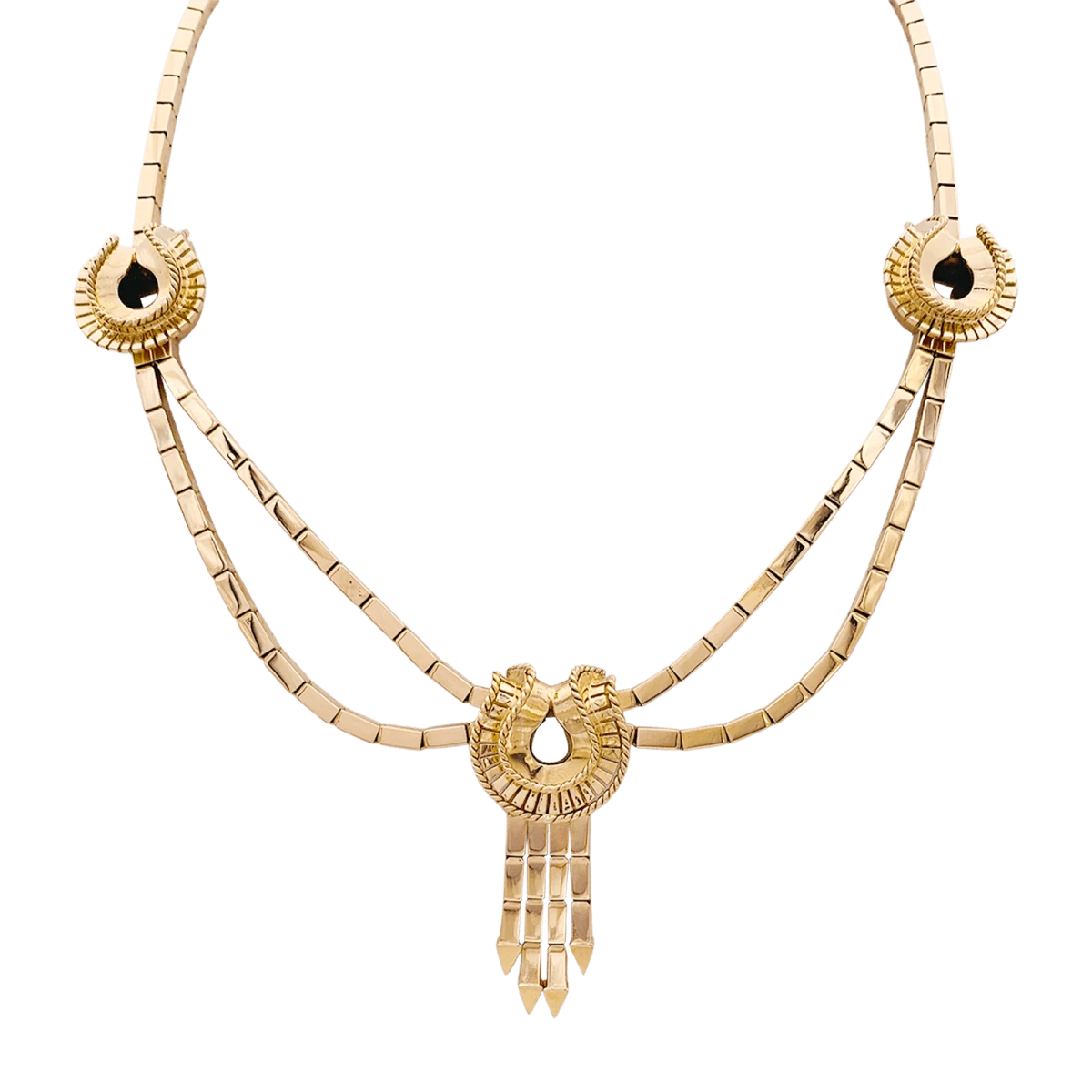 Miller Collier-Sautoir Draperie En Or Rose 1 Miller Collier-Sautoir Draperie En Or Rose