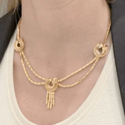 Miller Collier-Sautoir Draperie En Or Rose 9 Miller Collier-Sautoir Draperie En Or Rose -Castafiore Boutique collier sautoir draperie en or rose 955795