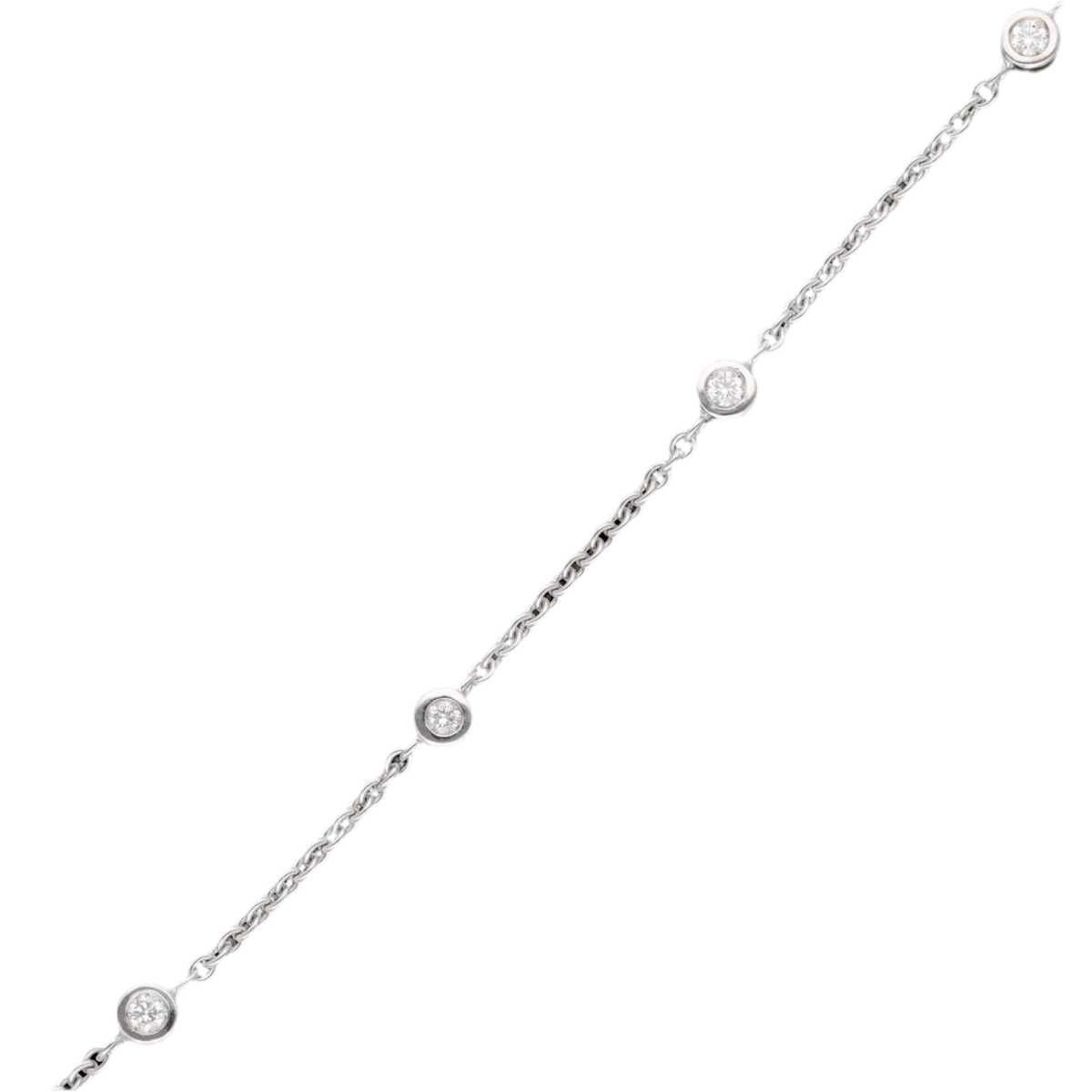 Collier Sautoir En Or Blanc Et Diamants 4 Collier Sautoir En Or Blanc Et Diamants – Image 4