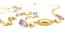 Collier Sautoir En Or Jaune, Perles, Citrines Et Améthystes 9 Collier Sautoir En Or Jaune, Perles, Citrines Et Améthystes -Castafiore Boutique collier sautoir en or jaune perles citrines et amethystes 446175