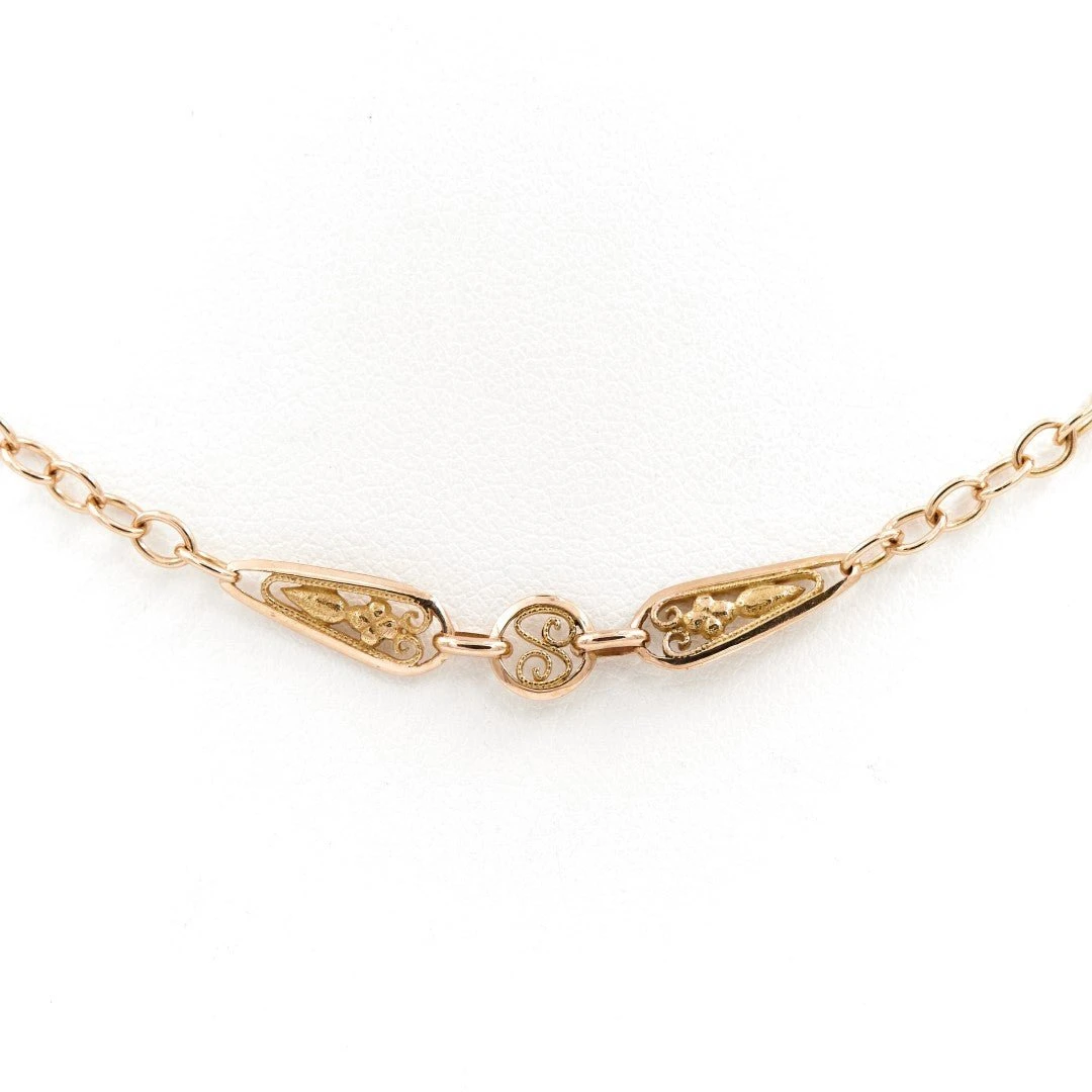 Collier Sautoir Maille Alternée En Or Jaune 3 Collier Sautoir Maille Alternée En Or Jaune – Image 3