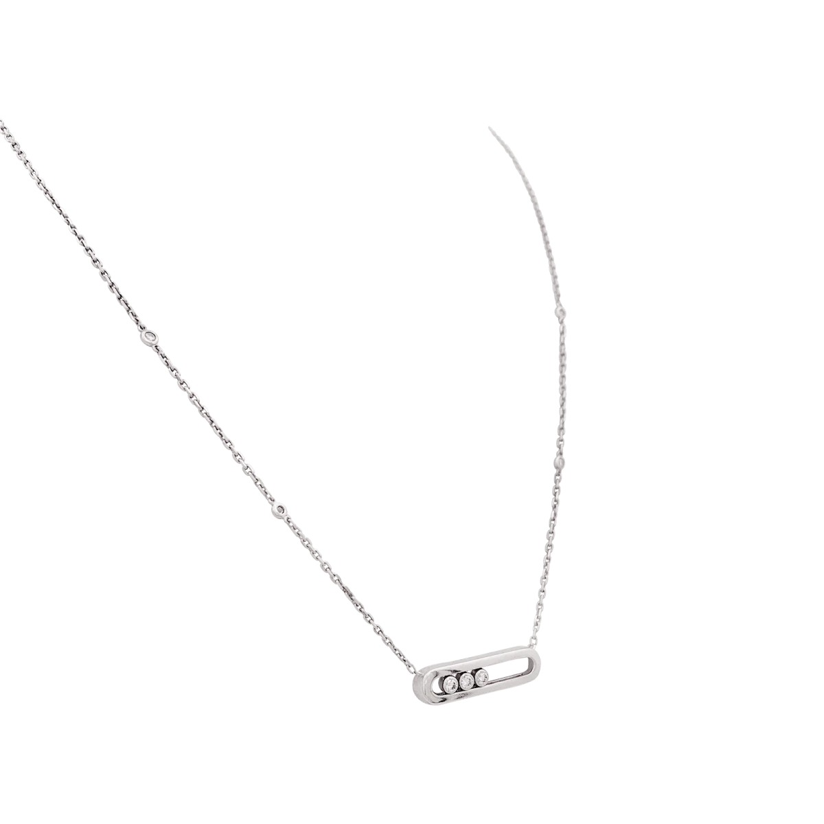 Miller Collier-Sautoir MESSIKA, "Baby Move", Or Blanc Etdiamants 3 Miller Collier-Sautoir MESSIKA, "Baby Move", Or Blanc Etdiamants – Image 3