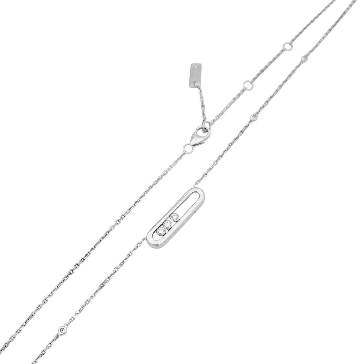 Miller Collier-Sautoir MESSIKA, "Baby Move", Or Blanc Etdiamants 4 Miller Collier-Sautoir MESSIKA, "Baby Move", Or Blanc Etdiamants – Image 4