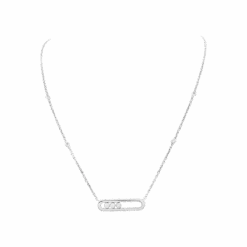 Miller Collier-Sautoir MESSIKA, "Baby Move", Or Blanc Etdiamants