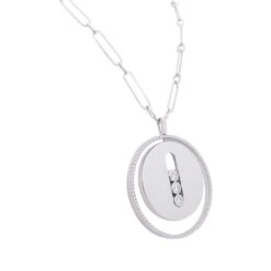 Miller Collier Sautoir MESSIKA "Move Lucky" En Or Blanc Et Diamants -Castafiore Boutique collier sautoir messika move lucky en or blanc et diamants 859239