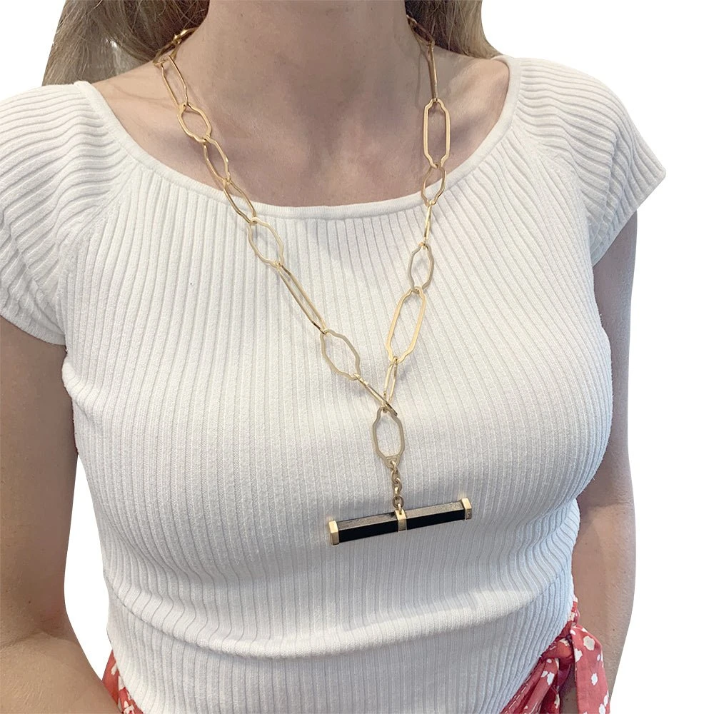 Miller Collier Sautoir POMELLATO "Victoria" En Or Rose Et Jais 8 Miller Collier Sautoir POMELLATO "Victoria" En Or Rose Et Jais – Image 8