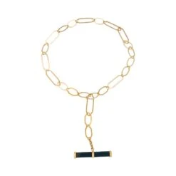 Miller Collier Sautoir POMELLATO "Victoria" En Or Rose Et Jais