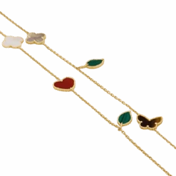 Miller Collier-Sautoir VAN CLEEF & ARPELS "Lucky Alhambra", Or Jaune, Cornaline, Malachite, Oeil De Tigre, Nacre 9 Miller Collier-Sautoir VAN CLEEF & ARPELS "Lucky Alhambra", Or Jaune, Cornaline, Malachite, Oeil De Tigre, Nacre -Castafiore Boutique collier sautoir van cleef arpels lucky alhambra or jaune cornaline malachite oeil de tigre nacre 459757