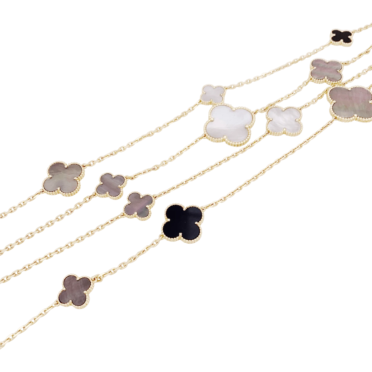 Miller Collier Sautoir VAN CLEEF & ARPELS "Magic Alhambra" En Or Jaune, Nacre Et Onyx 3 Miller Collier Sautoir VAN CLEEF & ARPELS "Magic Alhambra" En Or Jaune, Nacre Et Onyx – Image 3