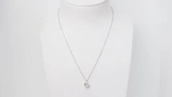 Collier Solitaire En Or Blanc Et Diamant 1,40ct