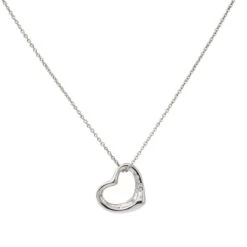 Collier TIFFANY & CO. "Open Heart" En Platine Et Diamant