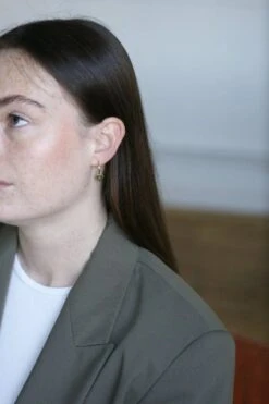 Créoles Or Jaune Coeur Emeraude Colombienne -Castafiore Boutique creoles or jaune coeur emeraude colombienne 660742