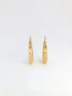 Créoles Vintage Or Jaune Godronné -Castafiore Boutique creoles vintage or jaune godronne 171318