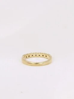 Demi-Alliance Américaine En Or Jaune Et Diamants 0,42 Ct -Castafiore Boutique demi alliance americaine en or jaune et diamants 042 ct 327200