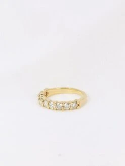 Demi-Alliance Américaine En Or Jaune Et Diamants 0,72 Ct -Castafiore Boutique demi alliance americaine en or jaune et diamants 072 ct 374567