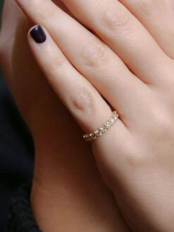 Demi-Alliance Américaine En Or Jaune Et Diamants 0,72 Ct -Castafiore Boutique demi alliance americaine en or jaune et diamants 072 ct 390889