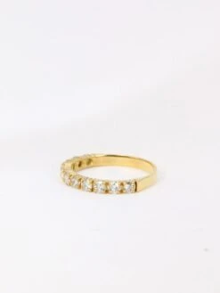 Demi-Alliance Américaine En Or Jaune Et Diamants 0,88 Ct 10 Demi-Alliance Américaine En Or Jaune Et Diamants 0,88 Ct -Castafiore Boutique demi alliance americaine en or jaune et diamants 088 ct 445934