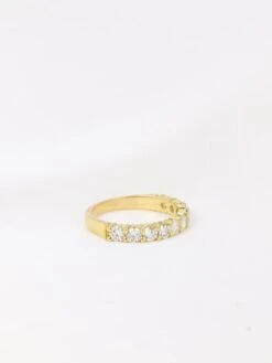 Demi-Alliance Américaine En Or Jaune Et Diamants 1 Carat 14 Demi-Alliance Américaine En Or Jaune Et Diamants 1 Carat -Castafiore Boutique demi alliance americaine en or jaune et diamants 1 carat 876388