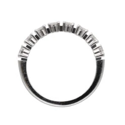 Bague Demi-Alliance DE BEERS En Platine Et Diamants -Castafiore Boutique demi alliance de beers en platine avec 8 diamants brillants soit 062 cts h si1 de 2016 full set 310448