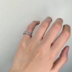 Demi-Alliance - Platine & Diamants -Castafiore Boutique demi alliance platine diamants 674406