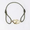 DINH VAN Bracelet Double Coeur Or Jaune Cordon Kaki -Castafiore Boutique dinh van bracelet double coeur or jaune cordon kaki 481158