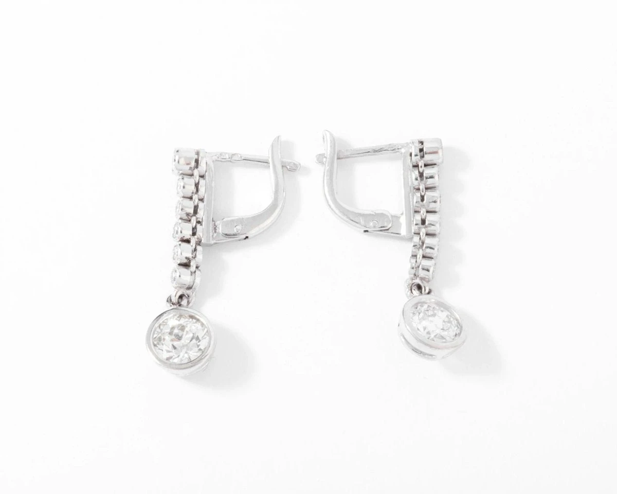 Dormeuse En Platine Diamant 2 Dormeuse En Platine Diamant – Image 2