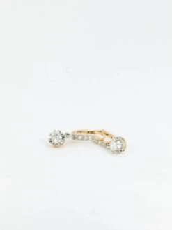 Dormeuses Anciennes En Or, Argent Et Diamants -Castafiore Boutique dormeuses anciennes en or argent et diamants 129001