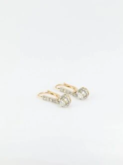 Dormeuses Anciennes En Or, Argent Et Diamants -Castafiore Boutique dormeuses anciennes en or argent et diamants 397402