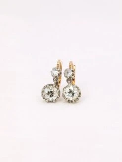 Dormeuses Diamants Taille Ancienne 2,2 Ct