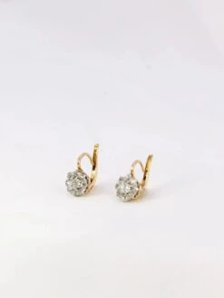 Dormeuses En Or Et Diamants Taille Ancienne -Castafiore Boutique dormeuses en or et diamants taille ancienne 817682