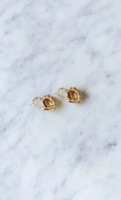 Dormeuses En Or Jaune Et Perles Fines -Castafiore Boutique dormeuses en or jaune et perles fines 591997